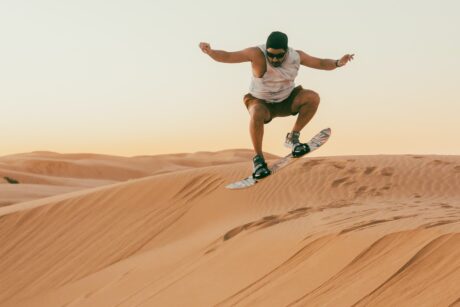 Sandboarding in taghazout