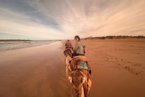 A traveler enjoying extreme day trips from Manchester to Agadir